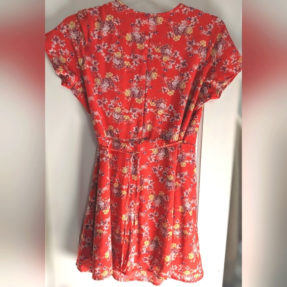 Charlotte Russe Floral Wrap Mini Dress - Picture 3 of 7